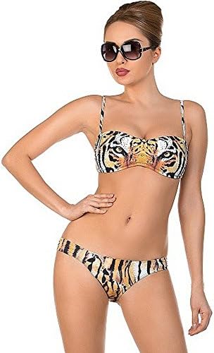 Women Halter Print Bandeau Push Up Bikini Set Two Pieces Swimsuits