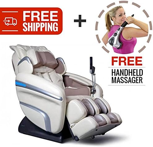 Zero Gravity Shiatsu Reclining Massage Chair. Osaki 7200-H with Computer Body Scan, 6 Massage Types, 5 Pressure Settings and 5 Depth Setting for Fully Customized Pain Relief and Relaxation (Cream)