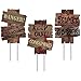 UFUNGA Beware Signs Yard Stakes Halloween Decorations Outdoor Creepy Assorted Warning Sign,Scary Zombie Party Decor Supplies,3 Pieces, 16.5