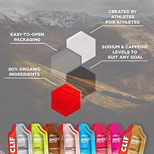 image for CLIF BAR - SHOT Energy Gel 8 Flavor Variety Pack, Gel Packs for Energy