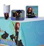 Disney Pixar Brave Party Supplies Pack Including Plates, Cups, Tablecover and Napkins- 16 Guest by Hallmark