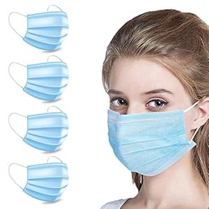 Billebon Nose Mask-3Ply Disposable Mouth Dust Pollution Mask (Pack of 4)