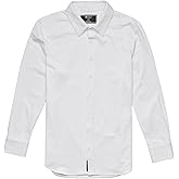 BYLT Exec Button Down Long Sleeve Men's Shirt - Professional Stretch Moisture Wicking Business Casual Dress Shirt