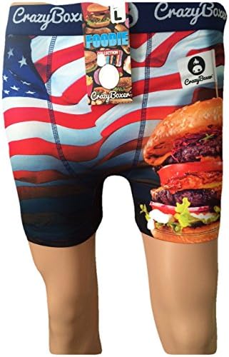 Crazy Boxers American Flag Foodie Collection (Large, Patriotic Flag)