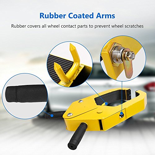 Car Wheel Lock Heavy-duty Anti Theft Tire Lock Clamp Boot Tire Claw Parking Car Truck RV Boat Trailer Motorcycle(4.5T) - Thumbnail 5