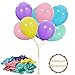 Pastel Rainbow Balloons - 12 Inch Purple Yellow Aqua Blue Light Pink Latex Balloon for 1st Unicorn Birthday Party Decorations, Ice Cream Baby shower, Bridal Shower 100pcs
