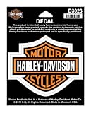 Harley-Davidson Bar & Shield Medium Decal, 3-15/16'' W x 3-1/8'' H D3023