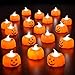 18PCs Halloween party favors 3D Pumpkin Flameless Candle Battery Operated LED Candle for Halloween Decorations,Themed Party Supplies,1.9