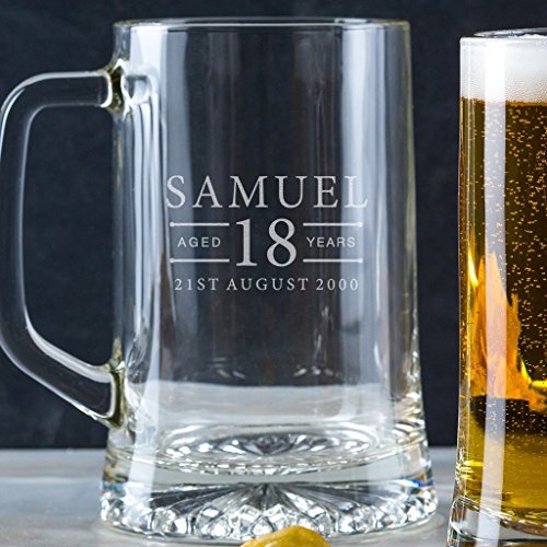 Personalized Tankard Glass/Personalized Pint Glass/Personalized Beer Gifts For 18th/Personalized Birthday Gifts For Men/Personalized 21st Birthday Gifts For Him