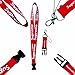 Urban Fashion Streetwear Lanyard, Neck Strap Keychain Holder for Keys, Phones, Bags, Accessories (Red w/White Letters)