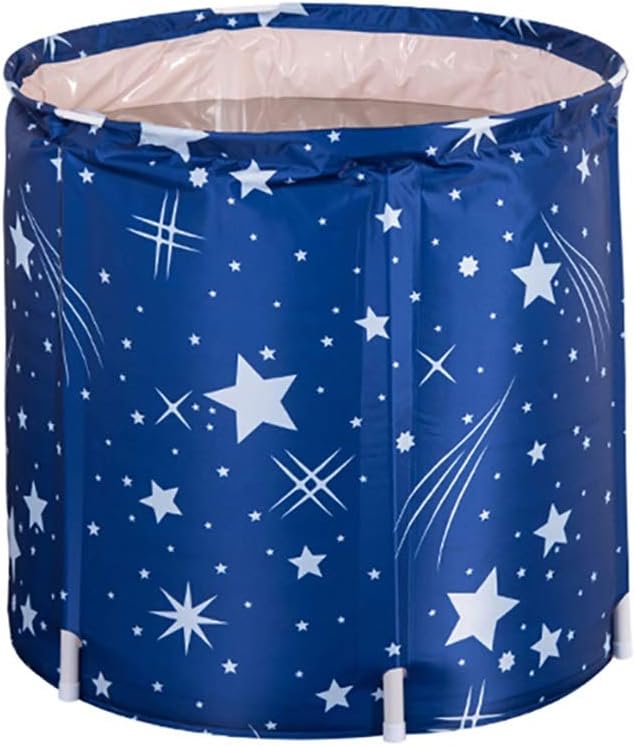 YONGJUN Soaking Bathtub, Plastic Bathing Tub For Shower Stall, Freestanding Portable Bathtub, 65x65cm,Blue