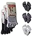 Full Toe Socks with Grips, 5 Finger Socks, Yoga, Pilates, Barre, Dance, Anti Non Slip Skid, Slip Free, for Women & Men, Size M/L, 3 Pairs - White, Grey, Black