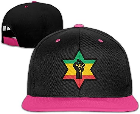 AJHGD African Power Black Roots Ethiopian Reggae Unisex Hip-Hop Flat Bill Snapback Hats Plain Cotton Baseball Cap for Women Men