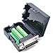 Oiyagai DB15 Male 15Pin Connector Adaptor with Nut Terminal Breakout Board Signal Module with Case Free Welding