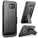 Galaxy S6 Case, i-Blason Transformer Slim Hard Shell Holster Case Combo with Kickstand and Locking Belt Swivel Clip for Samsung Galaxy S6 (Black)
