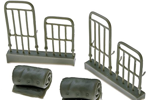 ACCESSORY FOR DIORAMA SET OF ARMY BED WITH MATTRESS, 2PCS 1/35 DAN MODELS 35249
