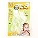 Brilliant Oral Care Baby’s First Toothbrush, Smooth Silicone Bristles Gently Clean Tender Teeth and Gums, for Ages 4+ Months, Clear, 2 Pack
