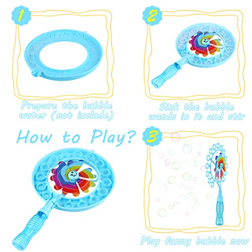 B bangcool Pinwheel Bubble Wand Set, Wind Spinner Bubble Blowing Toy Windmill Bubbles Maker for All Age Kids & Adults