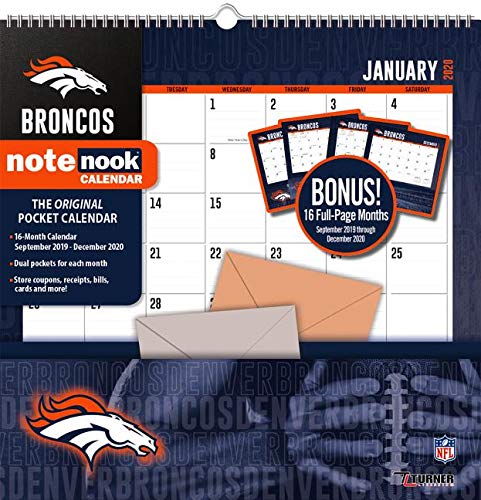 Denver Broncos Notenook 2020 Calendar by 