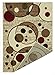 Clifton Collection Beige Color Modern Circles Design Area Rug (5'x7') New Rug