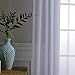 NICETOWN Kitchen Window White Sheer Curtains High Thread Crushed Sheer Voile Draperies/Drapes with Rod Pocket/Back Tab for Bedroom (2 Pieces, 52 inch Wide x 63 inch Long)