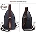 FreeMaster Sling Pack Chest Bag Men's Shoulder Mini Backpack PU Bag Outdoor Cross Body Bags Retro Bag Walking Hiking Camping Gym Cycling Daypack