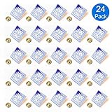 JW.ORG Pins - 24 Pack Jehovah Witness Square Lapel Pins for Clothes and Bags, 1 inch Blue Gold Metal Accessories for Clothing Brooches & Backpack Badges