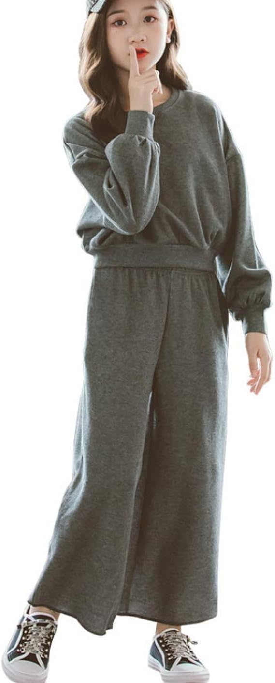 Amazon Aculldo ジャージ 女の子 ガールズ セットアップ 上下セット 長袖 スウェット ゆったり カジュアル 運動着 子供服 ジュニア服 ルームウェア 春秋 ジャージ 通販