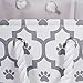 Bone Dry Pet Storage Collection Lattice Paw Print, Small Rectangle, White/Gray