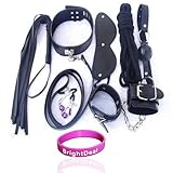 Brightdeal 7pcs Black Bondage Kit Under the Bed Bdsm S&m Restraints System