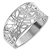 Sterling Silver Victorian Leaf Filigree Vintage Style Ring (Sizes 3-15)