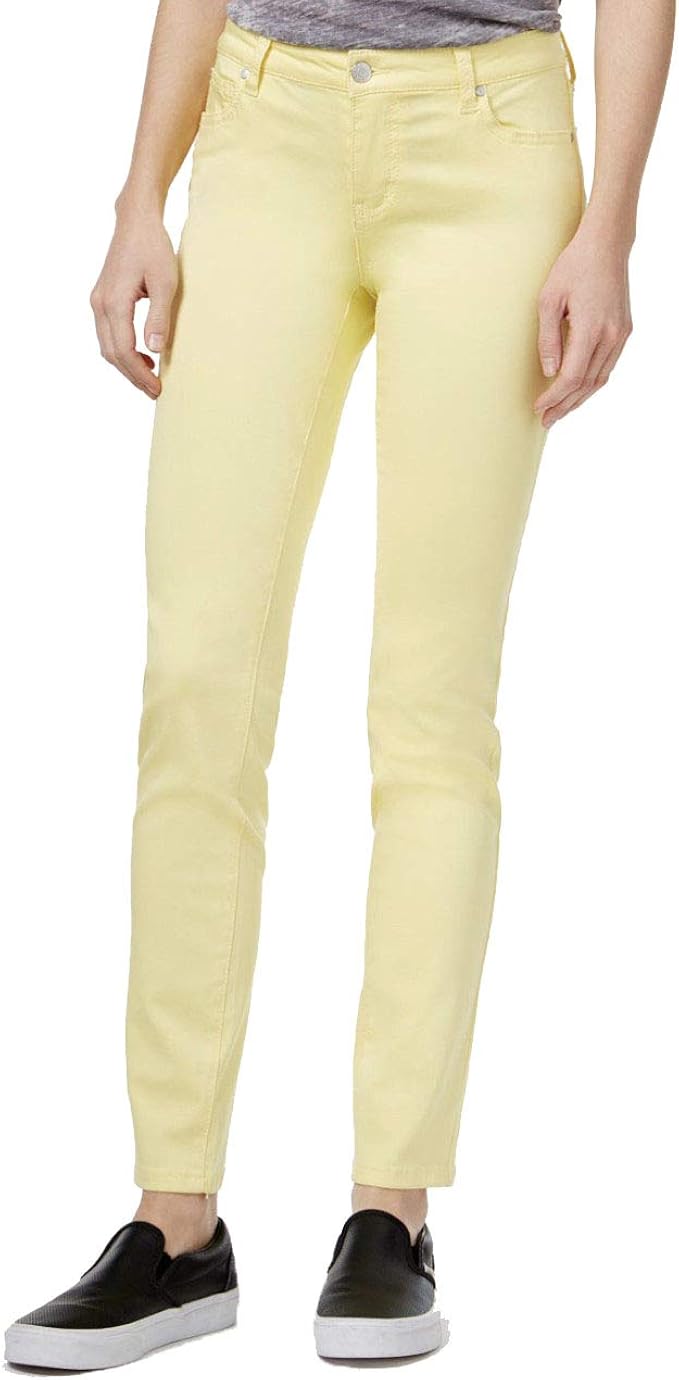 yellow denim pants