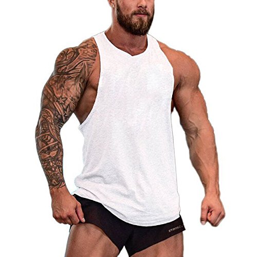 Inleaderstyle men s punisher fitness tank tops cotton s…