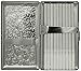 Set of 2 Metal-Plated 120s Cigarette Case & Stash Box (Silver Victorian Print)