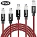 TUUBEE MFi Certified 5Pack[3/3/6/6/10FT] Nylon Braided Cell-phone Charging Cable USB Fast Charging & Syncing Long Cord,iPhone Charger Compatible iPhone XS/Max/XR/X/8P/8/7/7P/6/6P/iPad/iPod (Black&Red)