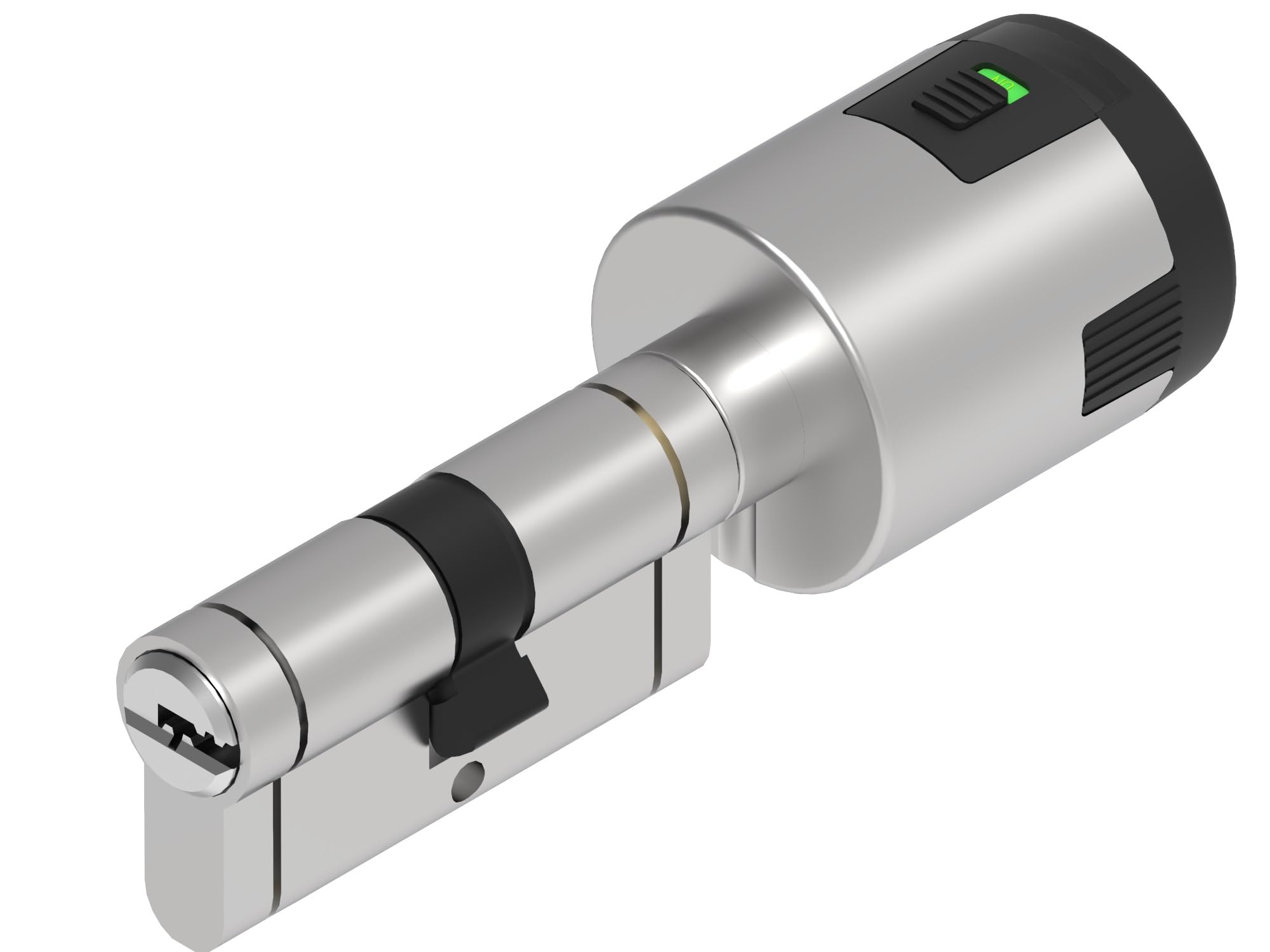 Lince - Safety Cylinder 30+B50 with 100 dB Alarm | Double Safety | with Mechanical Fuse for Programmed Break in case of Attempt to Break the Cylinder | Book with 5 Keys | Nickel Plated