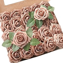 Floroom Artificial Flowers 25pcs Real Looking Warm