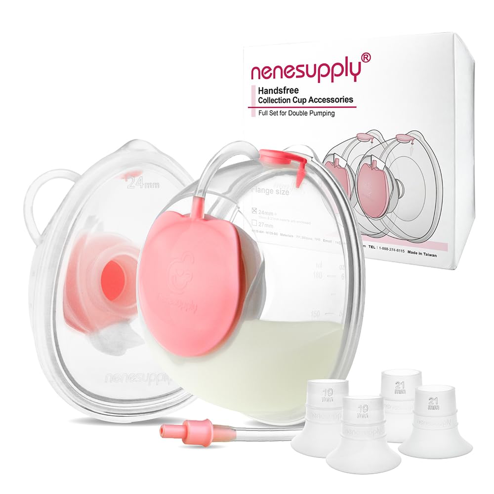 Photo 1 of Nenesupply Handsfree Wearable Collection Cups Breastmilk Compatible with Baby Buddha Momcozy V1 V2 Breast Pumps. 24mm Silicone Flanges Replacement Pump Parts Accessories 19mm 21mm Inserts