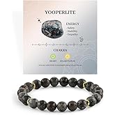 Thanks Nature 8mm Beaded Bracelet - Calming Natural Healing Crystal Stretch Bracelet for Women and Men - Handmade Semi-Precious Gemstone with Positive Energy
