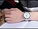 LONGBO Men's Unique Big Face Dial Analog Quartz Business Watch Military Waterproof Stainless Steel Band Wrist Watch Special Blue Hands Decorative Chrono Eyes Sport Watches for Man White