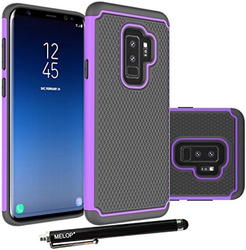 Melop Galaxy S9 plus case, S9+ case, Hybrid Dual Layer Shock Absorbing Armor Ultra Defender Protective Shell Case Cover for Samsung Galaxy S9plus 2018 - Purple