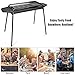Giantex BBQ Grill Charcoal Barbecue Cooker Portable Home Outdoor Camping Picnics Grill w/Adjustable Legs Stainless Steel Mesh Non-Stick Tray Removable Charcoal Basin (BBQ Grill w/Adjustable Legs)