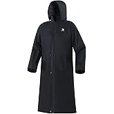 RainRider Raincoat for Men Waterproof Long Rain Jacket with Stowable Hood Lightweight Rain Gear Poncho for Unisex