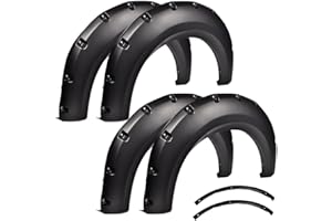 ALLGOOD Fender Flares Wheel Cover Pocket Rivet Style Black Compatible with 2009-2014 Ford F150 Styleside with 67.0"/ 78.8"/97.4" Bed Length Models only Smooth 4PC