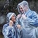 Disposable Rain Poncho Family 8 Pack: Clear Emergency Raincoat Ponchos w/Hood for Adults & Kids - Heavy Duty One Size Fits All Waterproof Travel Plastic Rain Jacket for Adult Men & Women or Children