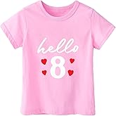 Habudda Birthday Girl Shirt Birthday Shirts Gift 2nd 3rd 4th 5th 6th 7th 8th Toddler Clothes Short Sleeve Cotton T-Shirt
