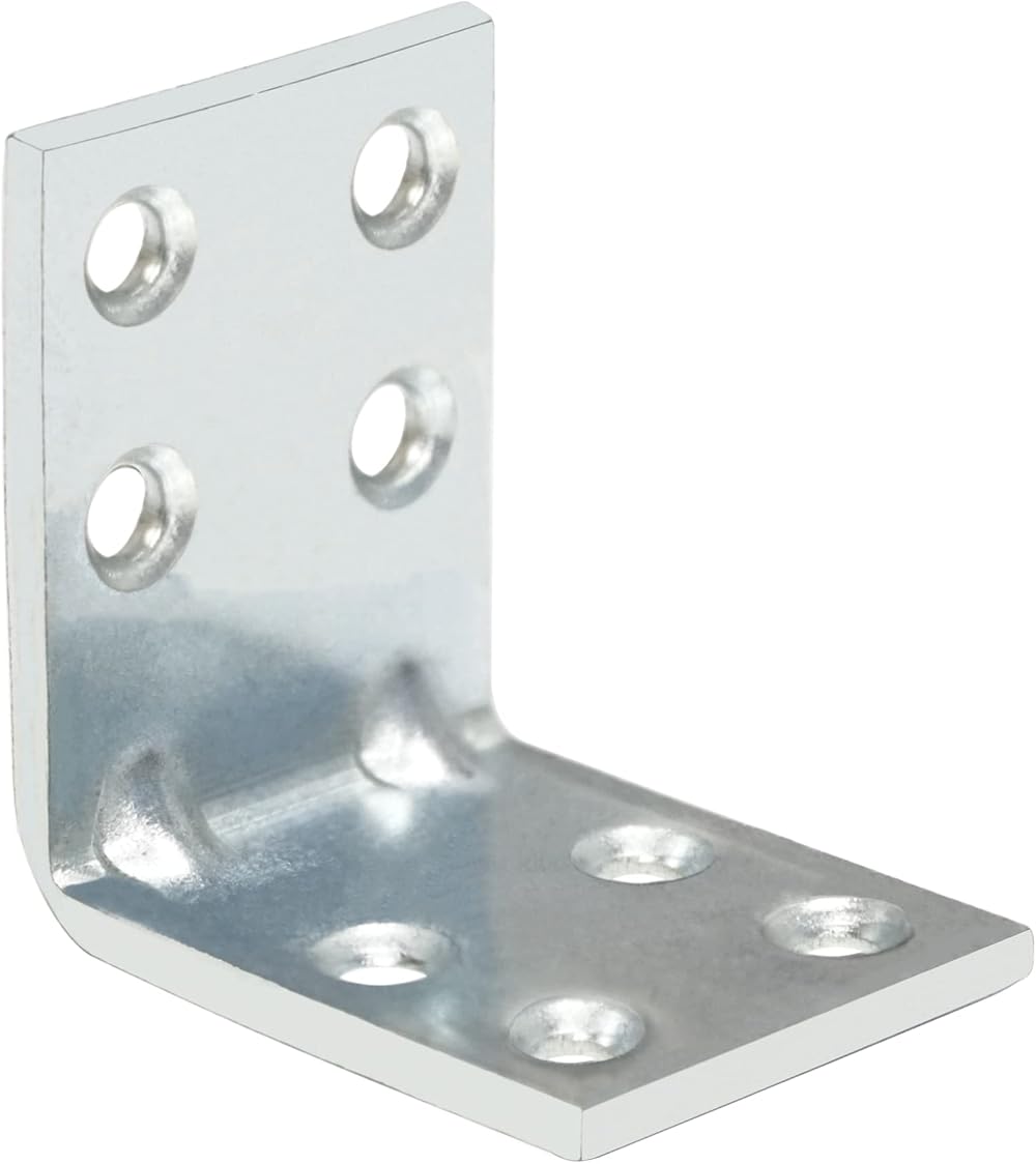 RedBee 10 Pcs Corner L Brackets 40x40x30x3mm Galvanized Steel Furniture Wood DIY