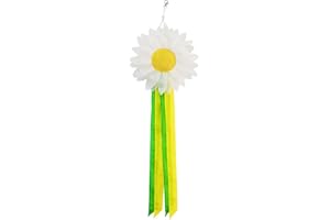 THQZLH Daisy Windsock - Perfect for Outdoor Hanging Decor - Durable Polyester Material - Ideal for Garden, Yard, or Patio - 3D Windsocks