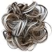 CAISHA Messy Scrunchie Bun Voluminous Wavy Hairpiece Heat-resistant Synthetic Fibres Light Brown Gray Mix G42A