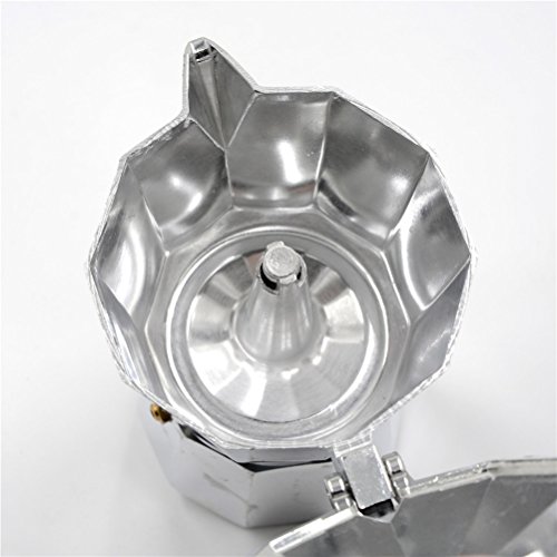 uhoMEy Espresso Stovetop Coffeemakers, Aluminum Moka Coffee Pot, 1-Cup, 3-Cup, 6-Cup, 9-Cup - Thumbnail 3
